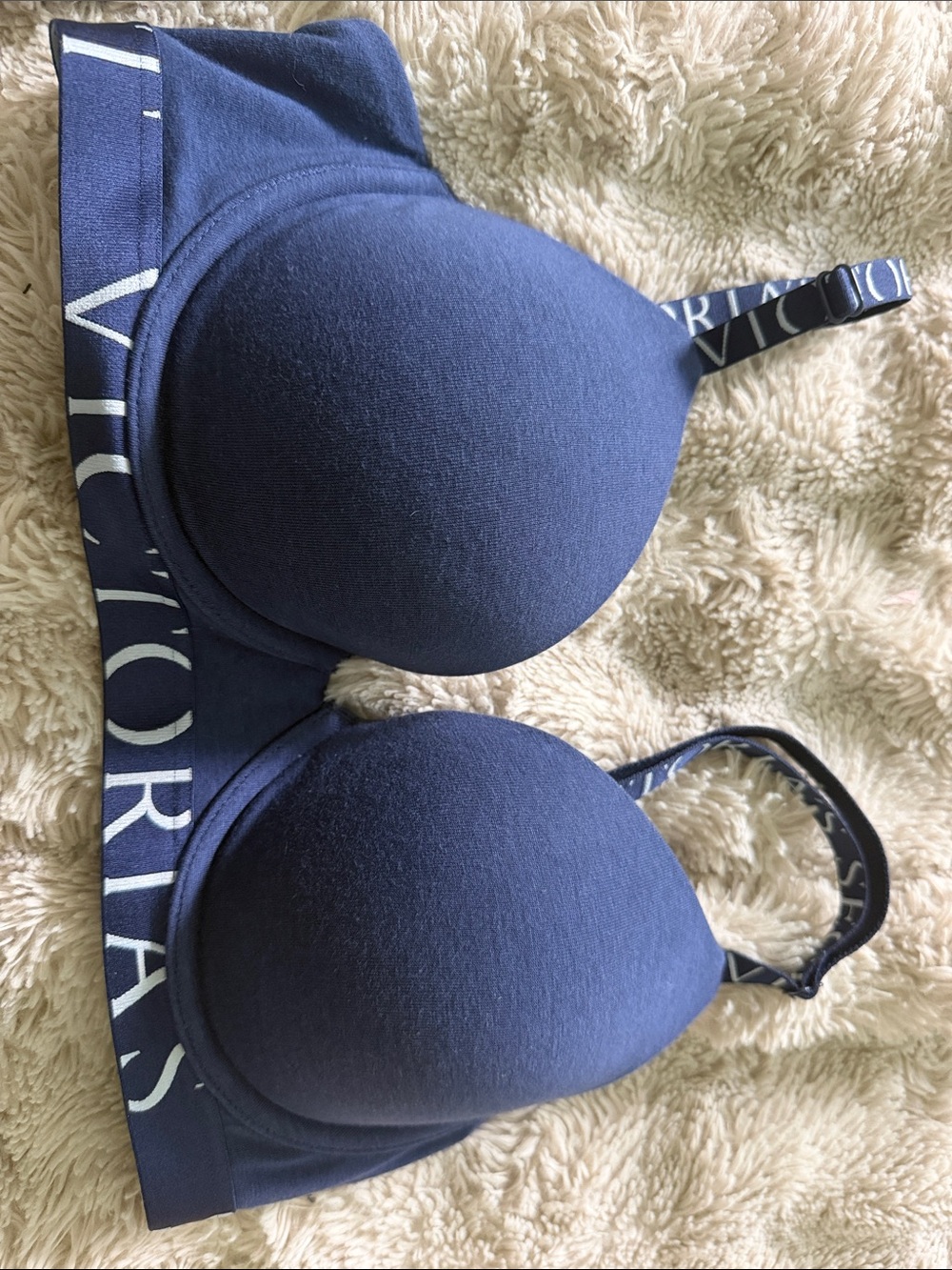 Victoria's Secret Navy Blue Logo Band T-Shirt Bra